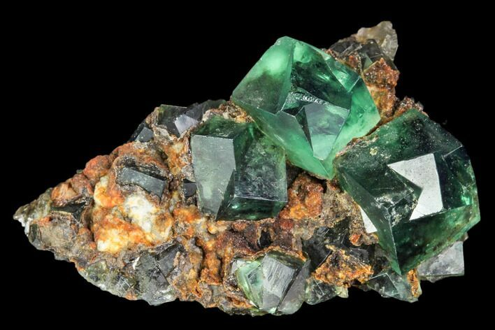 Fluorescent, Green, Fluorite Crystal Cluster - Rogerley Mine #106119